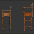 Solid Wood Leisure Chairs With Matching Side Tables Modern Wooden Furniture Set