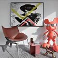 Leisure Chair Doll Ornaments Mickey Mouse Decorative Painting Side Table 3d model