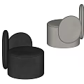 Modern single sofa stool 3d model