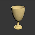 Elegant Golden Metal Cup As Stylish Household Item With Shiny Surface
