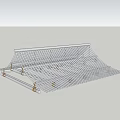 Structural Building Component With Grid Framework And Gold Connection Nodes 3d model