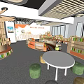 Book Art Cozy Kids Library Interior Featuring Colorful Furniture Circular Reading Area And Large Windows