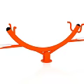 Orange Curved Playground Seesaw With Double Seats For Kids Outdoor Use