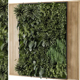 Modern Green Plant Wall Green Plant Wall 3d model