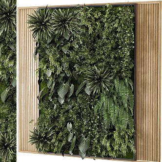 Modern Green Plant Wall Green Plant Wall 3d model