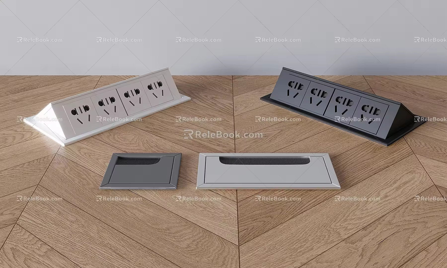 Socket Ground Floor Hidden Socket Office Ground Plug 3d model