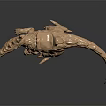Detailed Dinosaur Sculpture with Saddle and Intricate 3D Carving Design Work