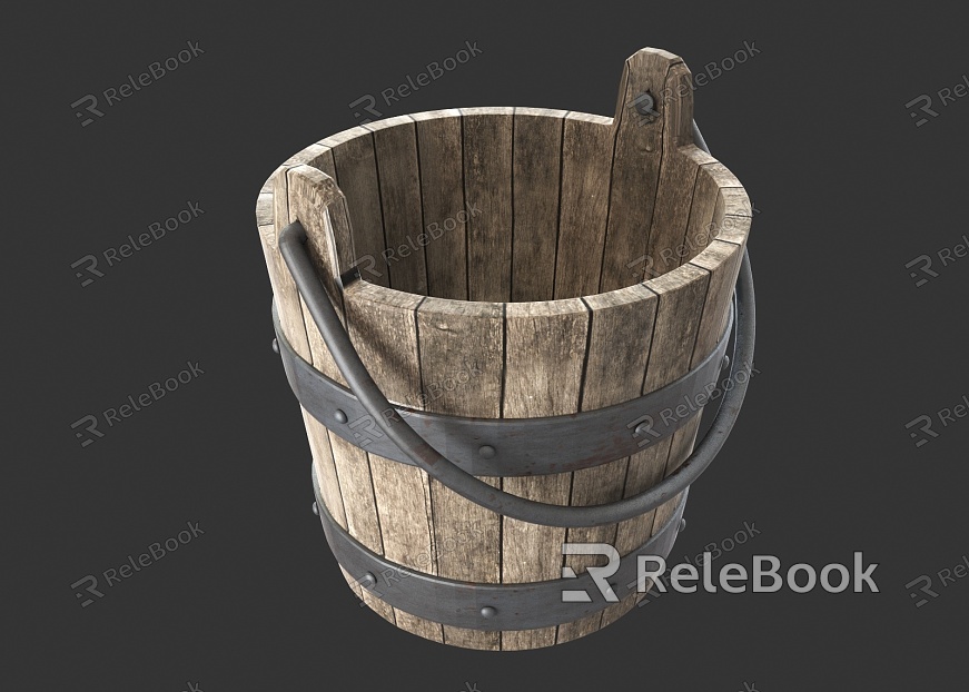 Water Bucket Medieval Water Bucket Old Water Bucket Wooden Water Bucket Medieval Water Bucket Old Water Bucket Wooden Water Bucket model