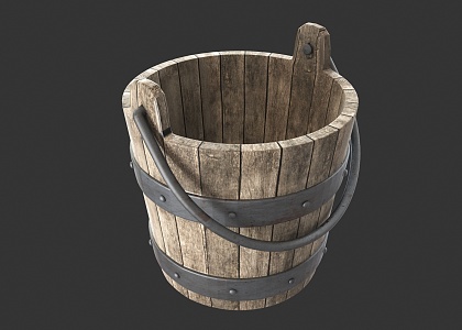 Water Bucket Medieval Water Bucket Old Water Bucket Wooden Water Bucket Medieval Water Bucket Old Water Bucket Wooden Water Bucket 3d model