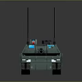 Modern Green Military Tank with Dual Antennas Long Cannon and Sleek Design