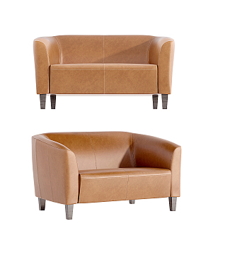 Leather sofa Modern double sofa 3d model