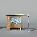 Modern Bus Shelter Structure With Eco City Digital Display Map And Seating
