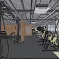 Modern Industrial Gym Spacious Workout Space With Treadmills Weight Machines And Natural Light From Windows