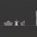 Gray Industrial Platform With Metal Frame Conveyor Belt And Control Panel
