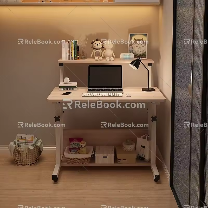 Modern Desk Study Table 3d model