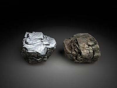 Natural Looking Rockery Stones with Rough Surfaces and Textured Exteriors 3d model