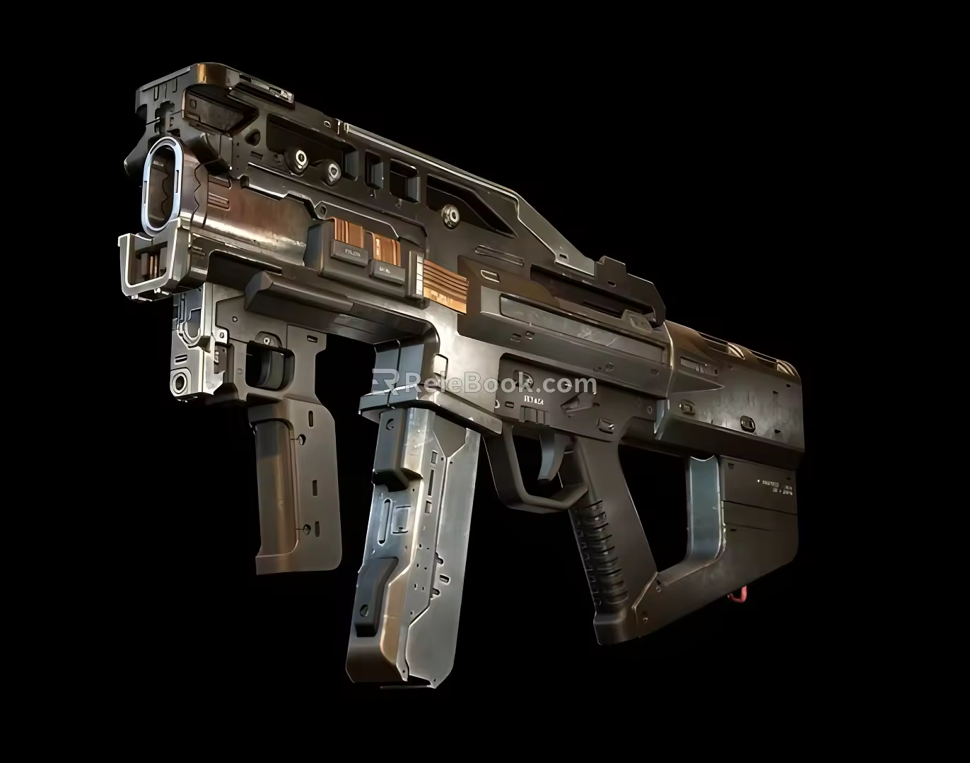 modern submachine gun 3d model