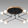Modern Chandeliers Featuring Various Branching Structures Metallic Frames And Glass Shades 3d model