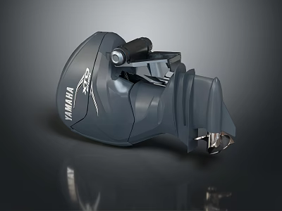 Yamaha Durable Black Mechanical Equipment With Metal Parts And Engine Design 3d model