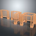 Three Wooden Fences Featuring Grid Design and Various Styles