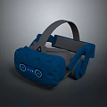 Modern Blue VR Headset With Ergonomic Design For Computer Virtual Reality Live Experience