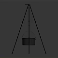 Portable Tripod Stand With Hanging Pot For Outdoor Cooking Household Item