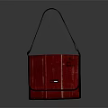 Stylish Red Striped Shoulder Bag With Black Strap For Daily Casual Use