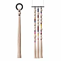 Wooden Bead Decorative Hanging Tassel With Colorful Beads And Long Fringe Design