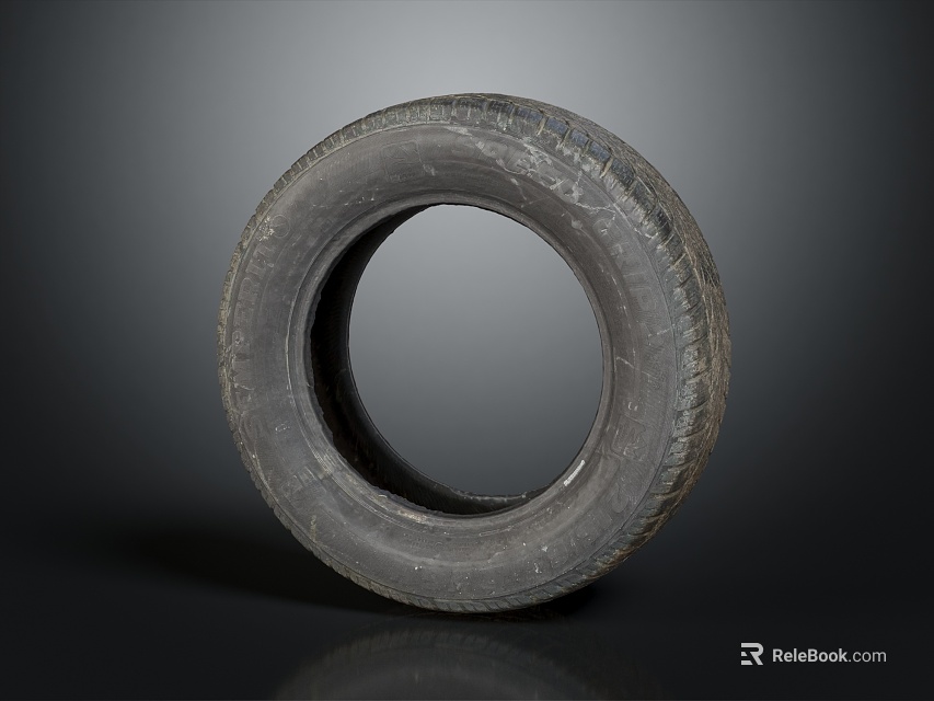 High Quality Rubber Car Tire With Deep Tread Pattern And Black Surface 3d model 