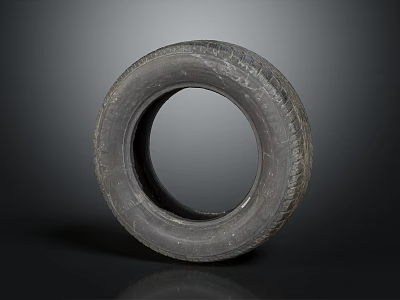 High Quality Rubber Car Tire With Deep Tread Pattern And Black Surface 3d model