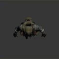 Military Game Movie Character In Camouflage Uniform With Tactical Vest Helmet And Gloves