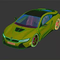 Golden BMW Sports Car With Sleek Design Black Roof And Reflective Surface