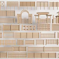 Wooden Railings Collection for Home Garden Featuring Various Designs Fences Arches and Pergolas