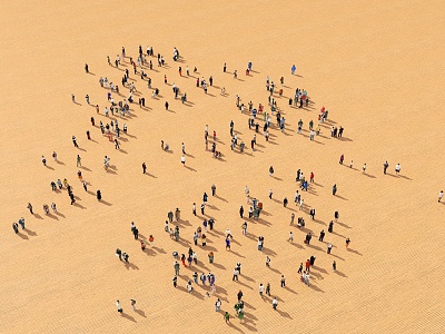 People and Characters Combination Bird's Eye View People and Many People Scenarios model