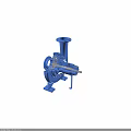Blue Industrial Mechanical Valve Equipment With Handwheel And Metal Structural Components