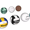 Sports Equipment Various Brands Volleyballs in Different Colors and Styles