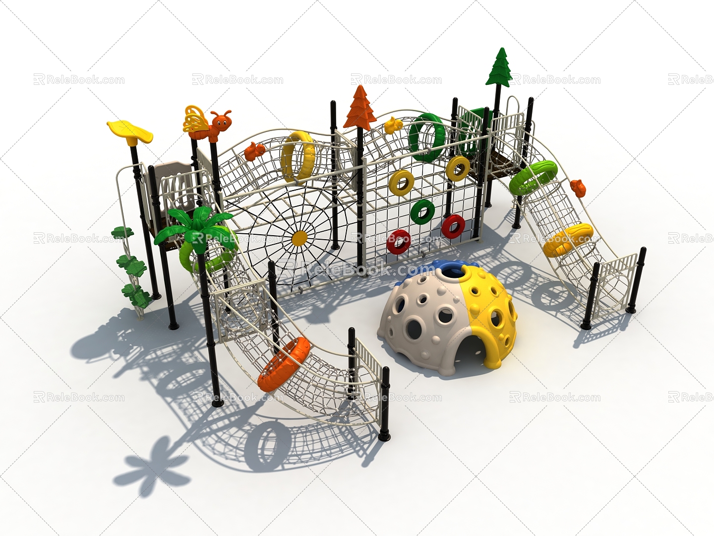 Slide mesh tube amusement toys 3d model