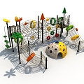 Slide mesh tube amusement toys 3d model