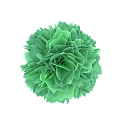 Green Flower Ball With Layered Petals In Spherical Botanical Design