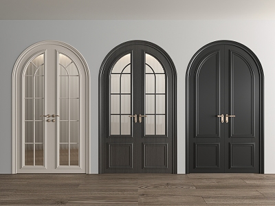 Modern double door 3d model