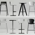 Bar Chair Combination 3d model
