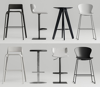 Bar Chair Combination 3d model