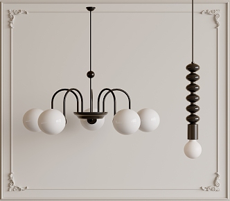 Antique Chandelier Modern Minimalist Chandelier Vintage Bedside Chandelier Nordic American French Chandelier 3d model