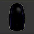 Modern Black Wireless Mouse With Purple LED Lights Ergonomic Sleek Design For Daily Use