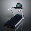 Modern Treadmill With Digital Display Screen And Black White Frame For Home Use 3d model