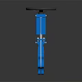 Blue Industrial Gate Valve With Black Handwheel And Flange Connection Design