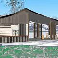 Modern Station Landscape Pavilion Landscape Architecture Station Architecture Pavilion Corridor 3d model