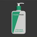 HOSE MOD Foaming Cleanser White Bottle With Green Pump Design 3d model