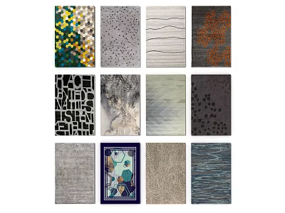 Square Rugs With Various Creative Patterns For Home Living Room Decor 3d model