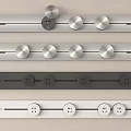 Modern Electrical Control Panels With Knobs And Outlets In Silver Gray And White